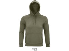 SOL´S Stellar Unisex raglánová mikina s&nbsp;kapucí z&nbsp;bio bavlny 25.3568 khaki