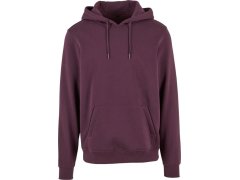 Build your Brand BY 011 Mikina s&nbsp;kapucí z&nbsp;těžké bavlny 56.0011 plum purple