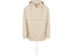 Build your Brand BY 098 Mikina s kapucí a 1/4 zipem 56.0098 sand