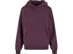 Build your Brand BY 289 Dámská oversize mikina s&nbsp;kapucí "Fluffy" 56.0289 plum purple