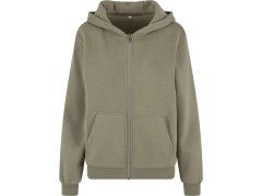 Build your Brand BY 290 Dámská mikina s kapucí z těžké bavlny "Fluffy" 56.0290 pale olive