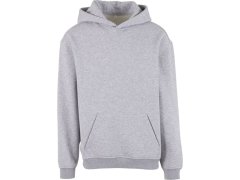 Build your Brand BY 410 Mikina s kapucí z těžké bavlny "Loose Fit" 56.0410 heather grey