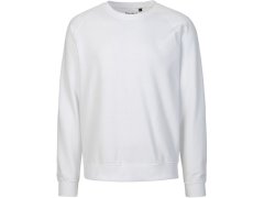 Neutral O 63001 Unisex raglánová mikina z bio bavlny 77.6301 white