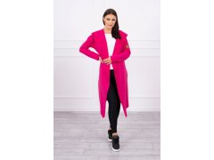 Dlouhá pláštěnka s&nbsp;kapucí fuchsiová