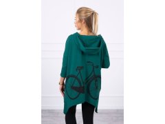 Mikina s&nbsp;potiskem kola zelená