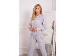 Šedá mikina s&nbsp;kapucí