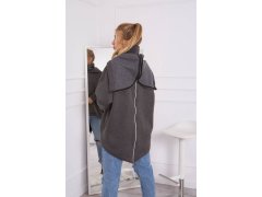 Zateplená mikina se zipem na zádech grafitová 6054648