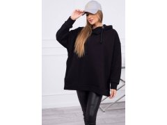 Zateplená mikina se zipem na boku černá