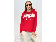 Mikina s&nbsp;nápisem Voyage červený