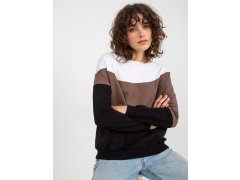 Dámská základní černo-bílá mikina s crewneck