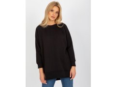 Černá dámská basic mikina oversize střihu