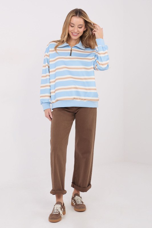 Mikina s&nbsp;proužky model 222745 Italy Moda