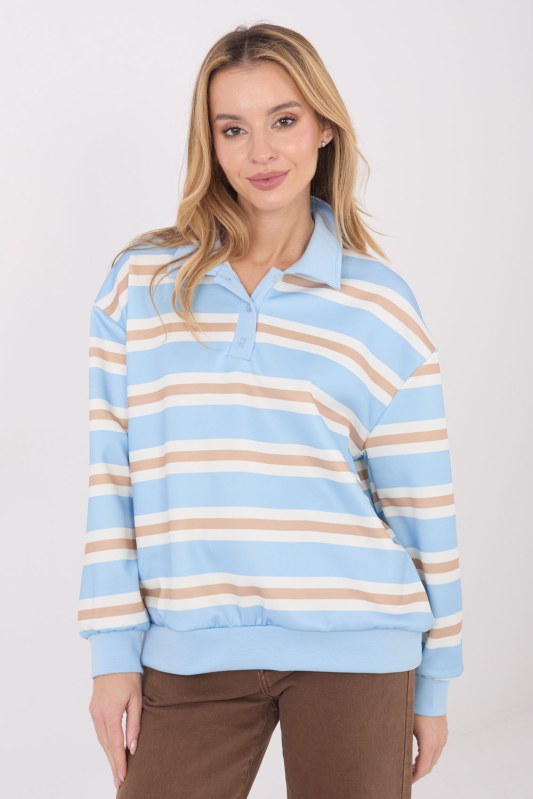 Mikina s proužky model 222769 Italy Moda