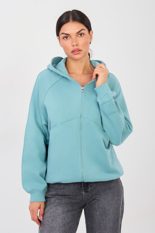 Mikina na zip model 224005 Factory Price