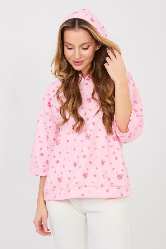Mikina s květinovým vzorem model 224829 Italy Moda
