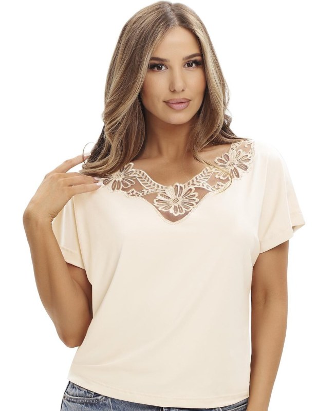 Blůza Emili Sawa s krátkými rukávy, velikosti M–XL