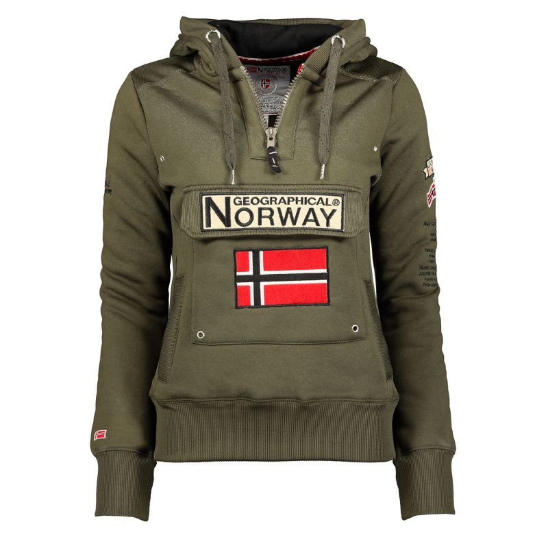Geografické Norsko Gymclass DB 054 M WW2491H/GN-Kaki mikina