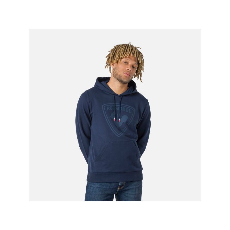 Mikina s kapucí Rossignol LOGO SWEAT HOOD FL v tmavě modré barvě