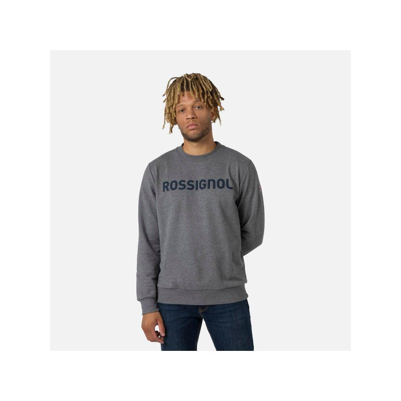 Mikina Rossignol LOGO SWEAT RN FL, šedá