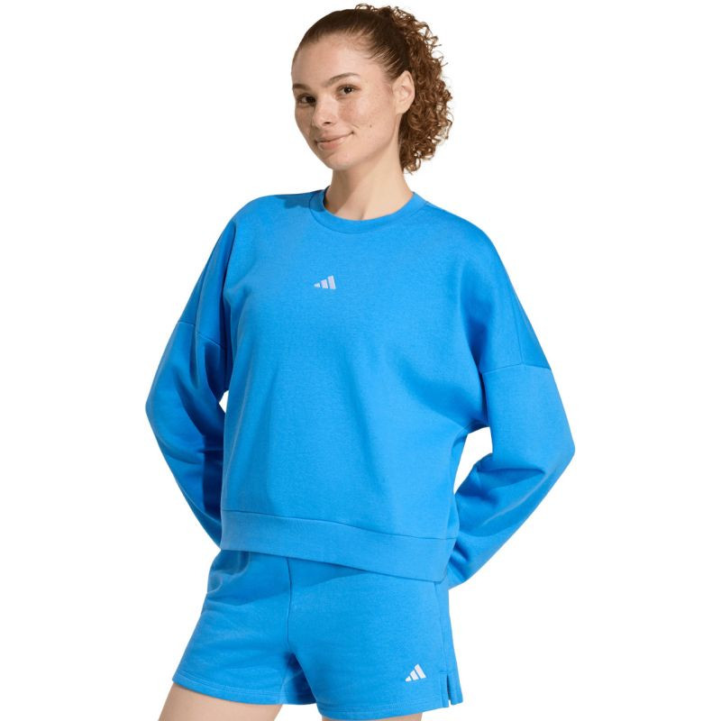 Dámská mikina adidas Essentials Small Logo Feelcozy modrá KC5280