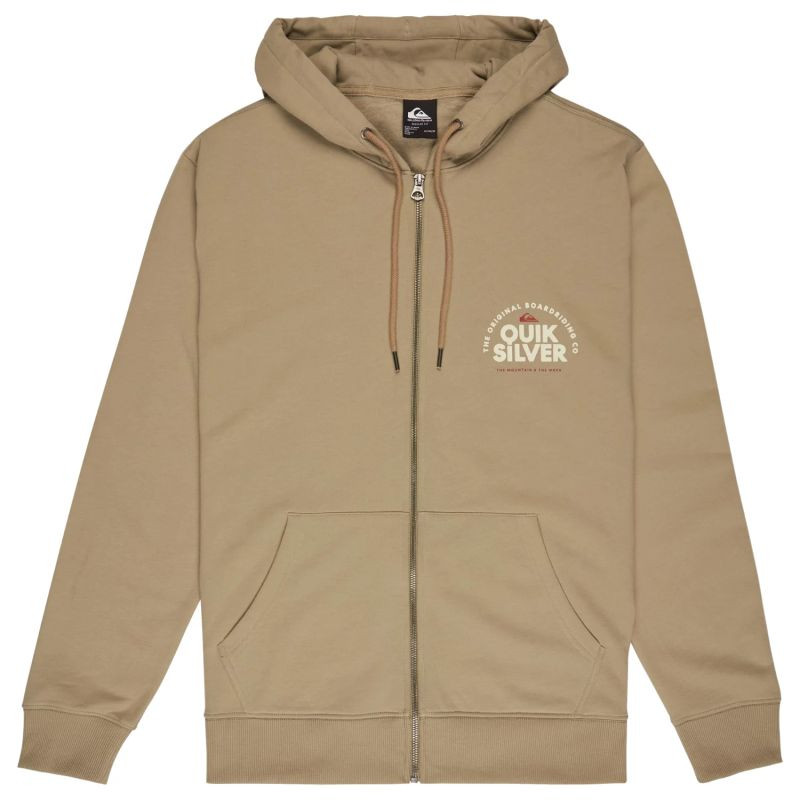 Mikina s&nbsp;kapucí Quiksilver Zip EQYFT05202-TKS0, béžová, velikost L - Dámské oblečení mikiny