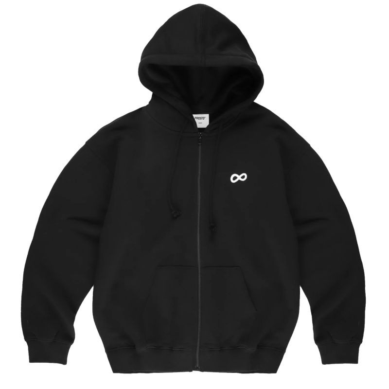 Mikina s kapucí Prosto Infinity Zip KL261MSWE2031, černá, velikost L