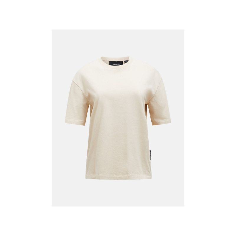 Mikina PEAK PERFORMANCE W Heavy Cotton Tee, béžová - Dámské oblečení mikiny