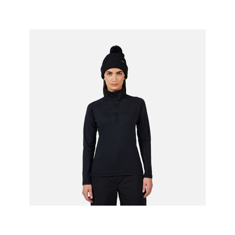Dámská mikina ROSSIGNOL W MID LAYER STRETCH HZ, černá - Dámské oblečení mikiny