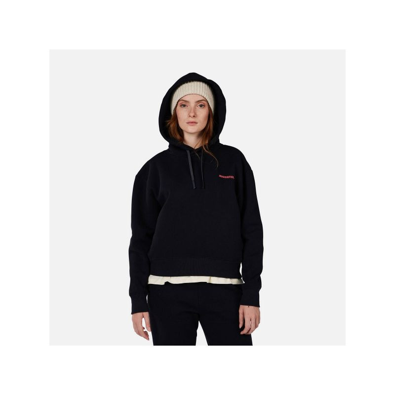 Dámská mikina ROSSIGNOL W WATERFALL H RELAX SWEATSHIRT černá dámská - Dámské oblečení mikiny