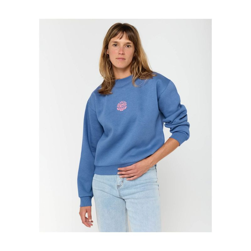 Mikina RIP CURL ICONS OF SURF RELAXED CREW, modrá - Dámské oblečení mikiny