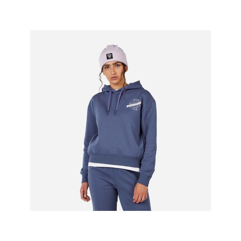 Dámská mikina ROSSIGNOL W WATERFALL H RELAX SWEATSHIRT modrá dámská - Dámské oblečení mikiny