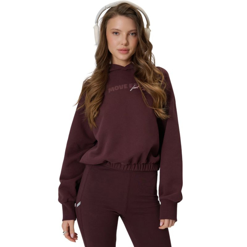 Dámská mikina 4F F2175 tmavě hnědá 4FWSS26TSWSF2175 80S