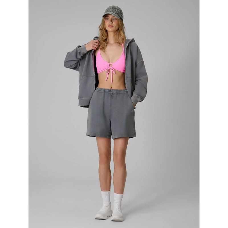 Dámská mikina s&nbsp;kapucí v&nbsp;oversize střihu 4F 4FRSS26TSWSF3189-27S - Dámské oblečení mikiny
