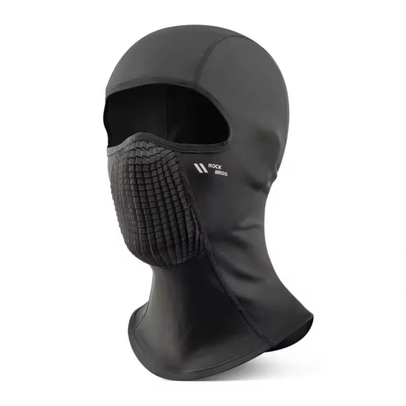 Cyklistická kukla Rockbros LF25699 z fleece – černá