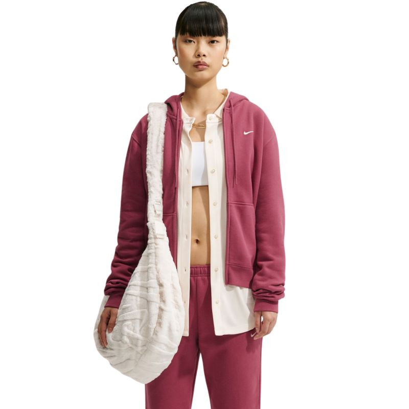Dámská mikina Nike Studio Fleece Medium Weight, růžová, IM8504 654
