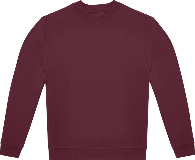 B&C ID.222 Crew Unisex mikina 01.I222 burgundy