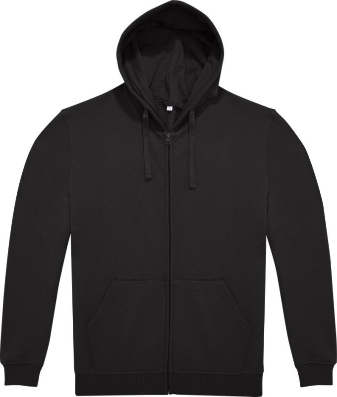 B&C ID.224 Zip Hood Unisex mikina s&nbsp;kapucí 01.I224 black - Dámské oblečení mikiny