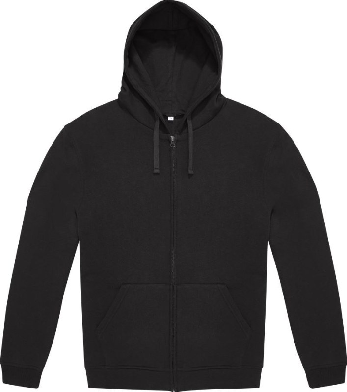 B&C ID.334 Zip Hood Unisex mikina s&nbsp;kapucí 01.I334 black - Dámské oblečení mikiny