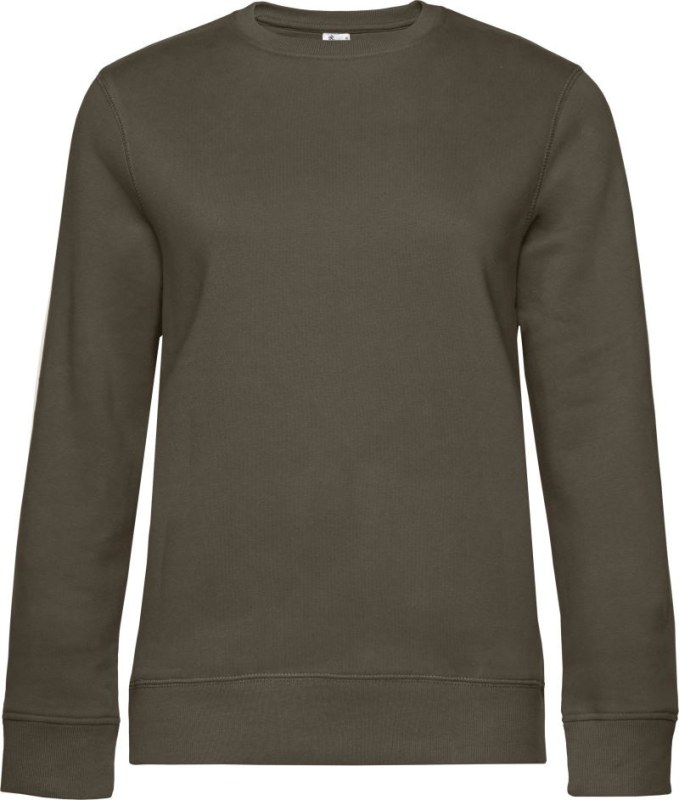 B&C QUEEN Crew Neck_° Dámská mikina 01.W01Q khaki