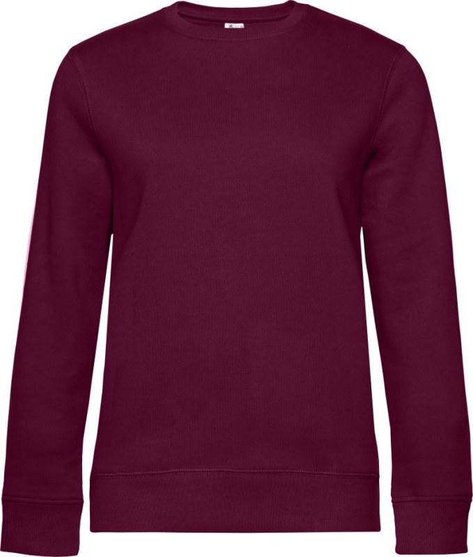 B&C QUEEN Crew Neck_° Dámská mikina 01.W01Q dark cherry