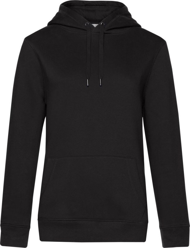 B&C QUEEN Hooded_° Dámská mikina s kapucí 01.W02Q black pure