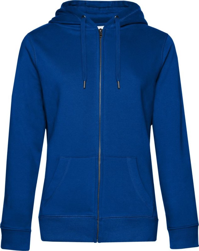 B&C QUEEN Zipped Hood_° Dámská mikina s&nbsp;kapucí 01.W03Q royal - Dámské oblečení mikiny