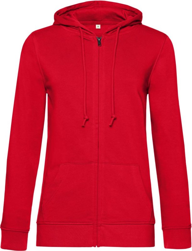 B&C Inspire Zipped Hood /women_° Dámská mikina s kapucí 01.W36B red