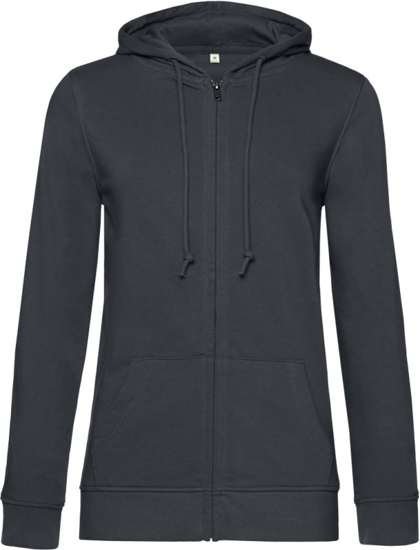 B&C Inspire Zipped Hood /women_° Dámská mikina s&nbsp;kapucí 01.W36B asphalt - Dámské oblečení mikiny