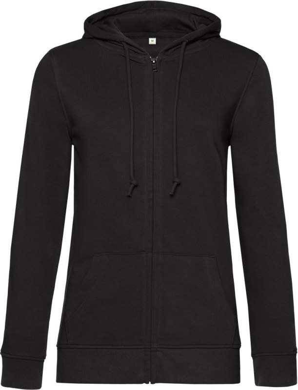 B&C Inspire Zipped Hood /women_° Dámská mikina s&nbsp;kapucí 01.W36B black pure - Dámské oblečení mikiny