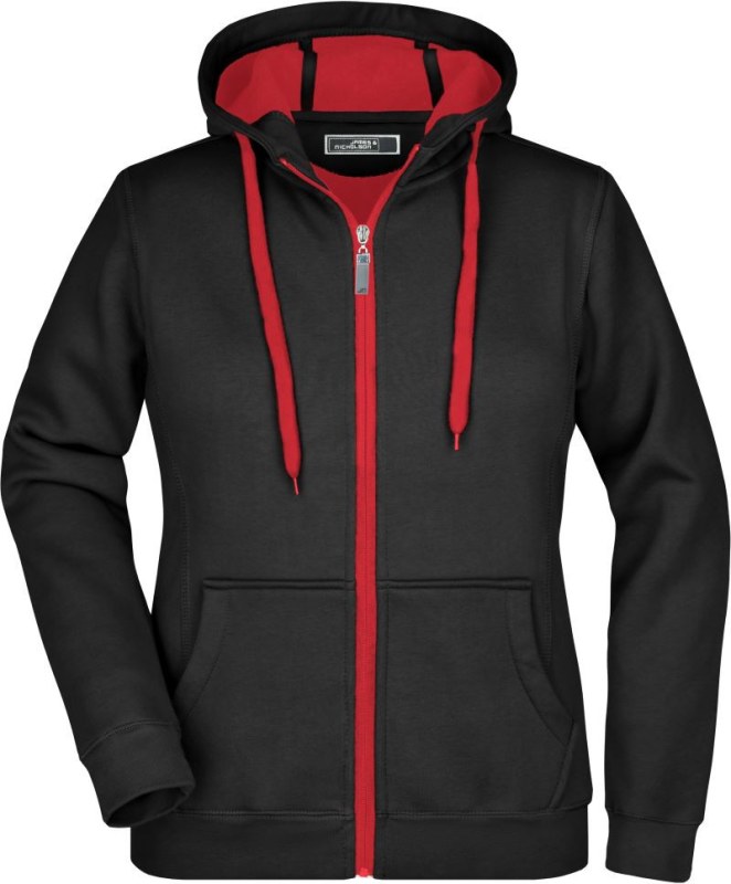 Daiber JN 354 Dámská mikina Doubleface 02.0354 black/red