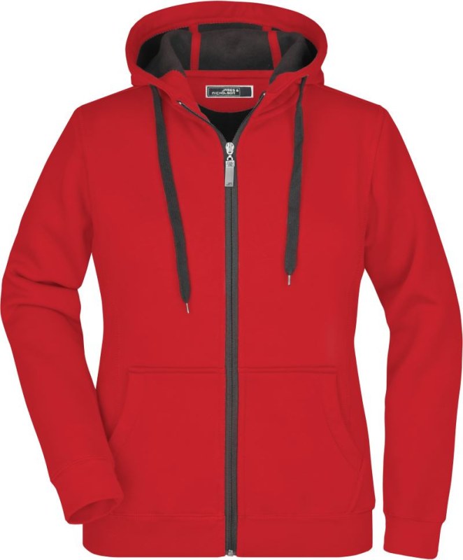 Daiber JN 354 Dámská mikina Doubleface 02.0354 red/carbon