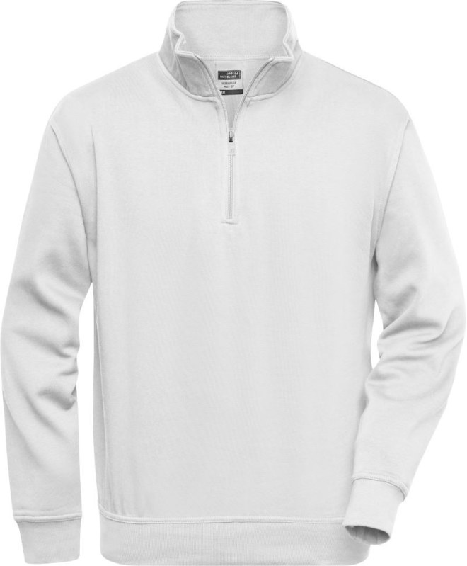 Daiber JN 831 Pracovní mikina s 1/4 zipem 02.0831 white