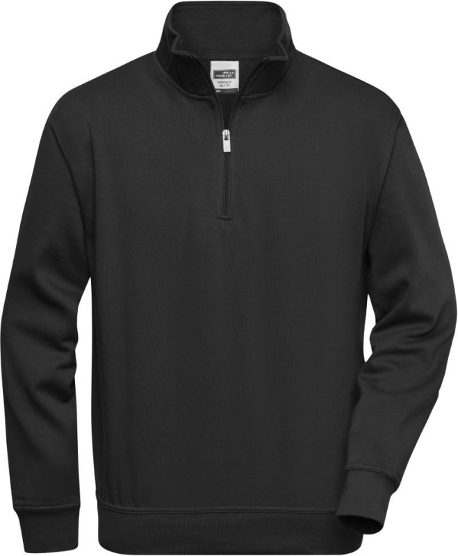 Daiber JN 831 Pracovní mikina s&nbsp;1/4 zipem 02.0831 black - Dámské oblečení mikiny