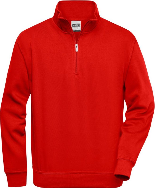 Daiber JN 831 Pracovní mikina s 1/4 zipem 02.0831 red